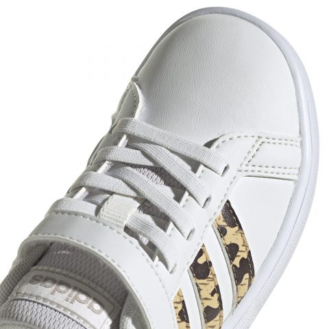 ADIDAS GRAND COURT WHITE ANIMAL PRINT PS JR