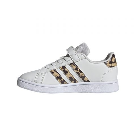 ADIDAS GRAND COURT WHITE ANIMAL PRINT PS JR