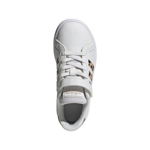 ADIDAS GRAND COURT WHITE ANIMAL PRINT PS JR