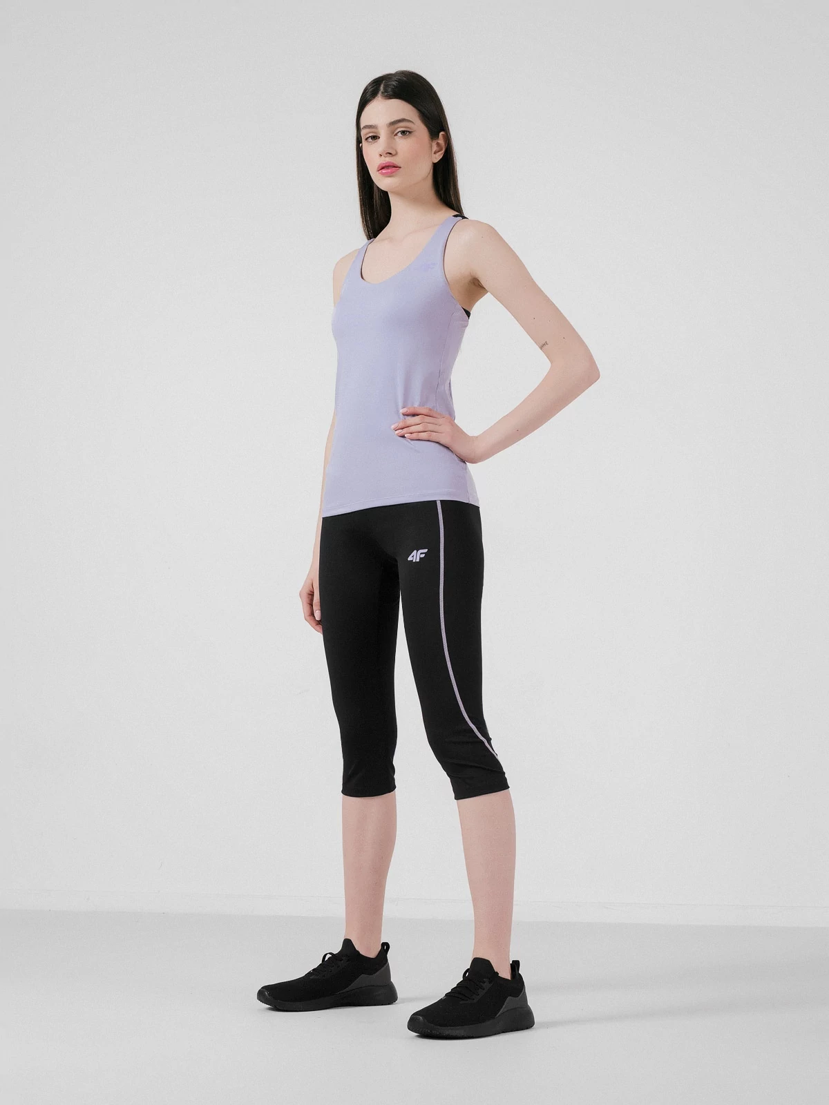 4F LEGGING RUNNING 3/4 BLACK WMNS