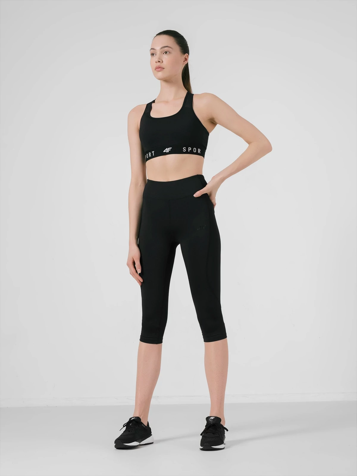 4F LEGGING TRAINING 3/4 BLACK WMNS