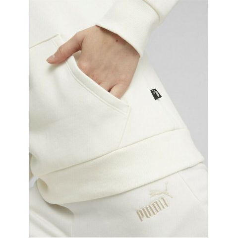 PUMA HOODY FL ESS LOGO IVORY WMNS
