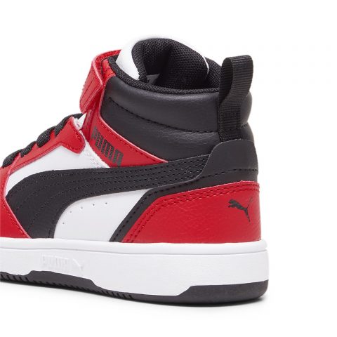 PUMA REBOUND V6 HI BLACK RED PS JR