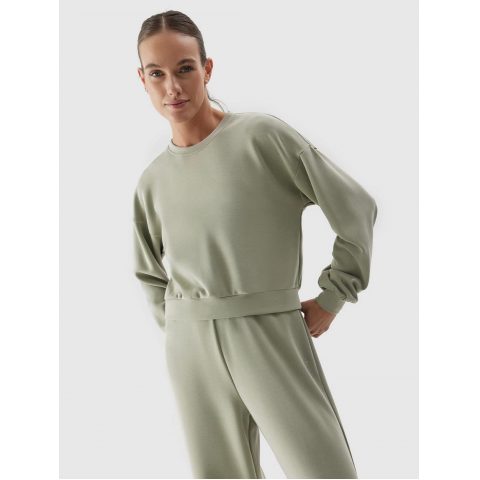4F CREW NECK TOP MODAL OLIVE WMNS