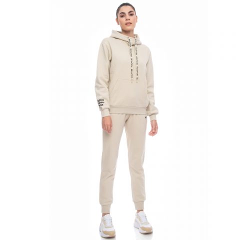 BE:NATION HOODY TOP NATUREVERSE GREIGE WMNS