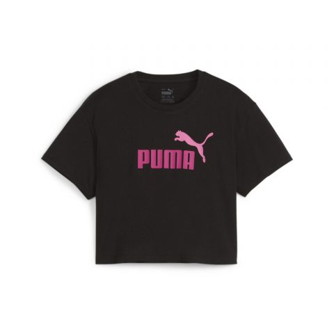 PUMA TS CROPPED LOGO BLACK PINK JR