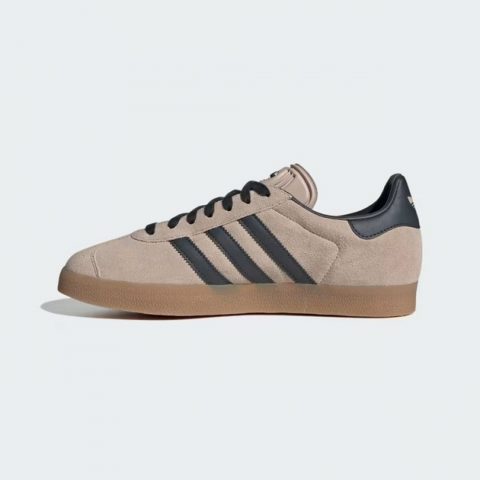 ADIDAS GAZELLE BEIGE BLACK GUM SOLE MAN