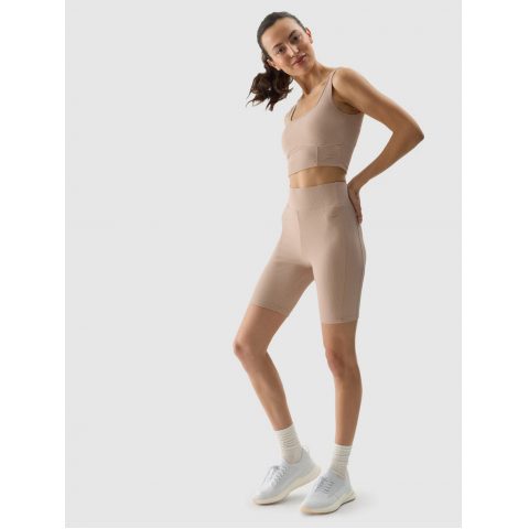 4F LEGGINGS KNIT BIKERS SPORT BEIGE JR