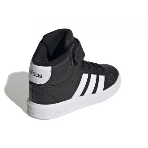 ADIDAS GRAND COURT MID BLACK WHITE PS JR