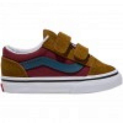 VANS OLD SKOOL V COLOR MULTICOLOR WHITE PS JR