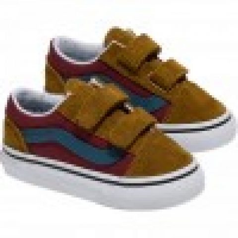 VANS OLD SKOOL V COLOR MULTICOLOR WHITE PS JR