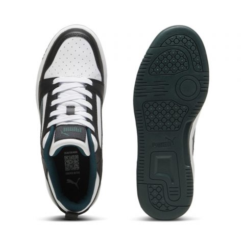 PUMA REBOUND V6 LO BLACK WHITE GREEN JR