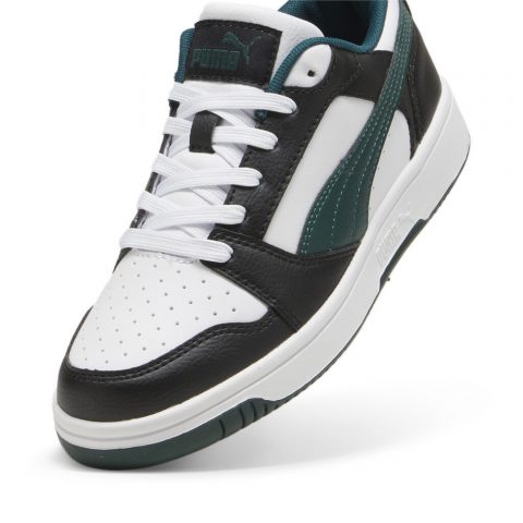PUMA REBOUND V6 LO BLACK WHITE GREEN JR