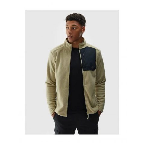 4F FLEECE FZ HOODY REGULAR OLIVE KHAKI MAN