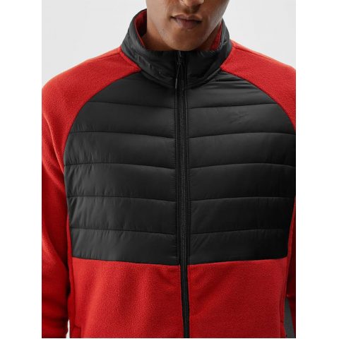 4F FZ FLEECE HYBRID BLACK RED MAN