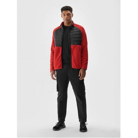 4F FZ FLEECE HYBRID BLACK RED MAN