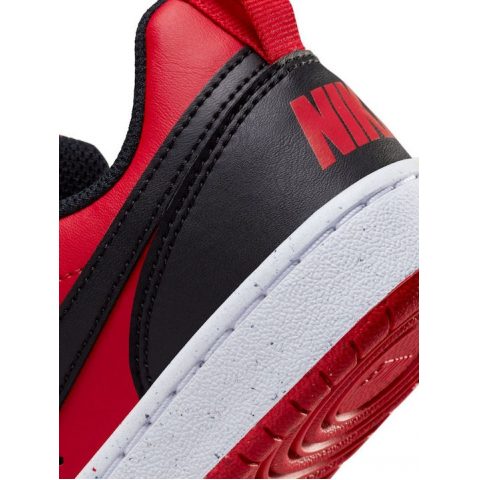 NIKE COURT BOROUGH LOW RECRAFT RED BLACK JR