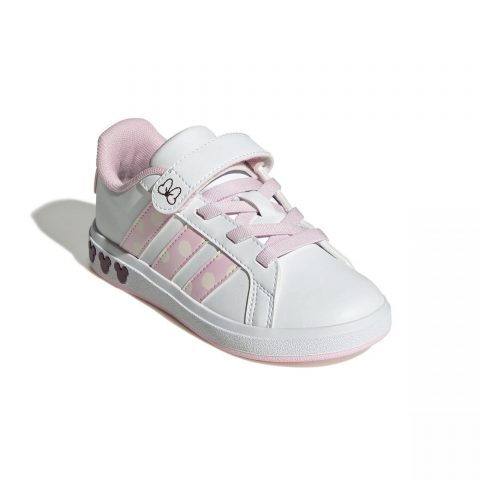 ADIDAS GRAND COURT MINNIE EL WHITE PINK PS JR
