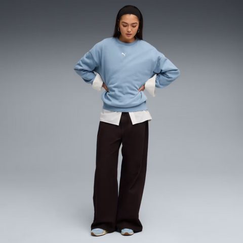 PUMA CREW NECK OVERSIZED COOL BLUE WMNS 