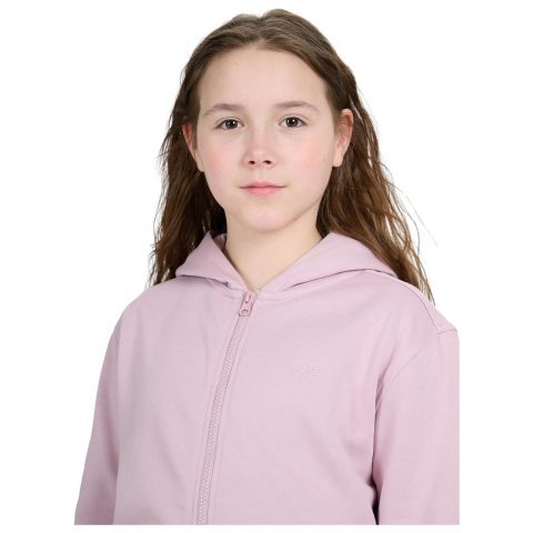 4F FZ HOODY FL LIGHT PINK JR 