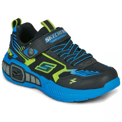 SKECHERS LIGHT STORM 3 BLACK BLUE PS JR