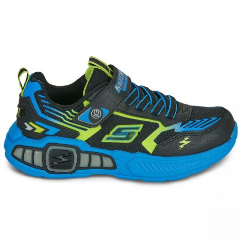 SKECHERS LIGHT STORM 3 BLACK BLUE PS JR