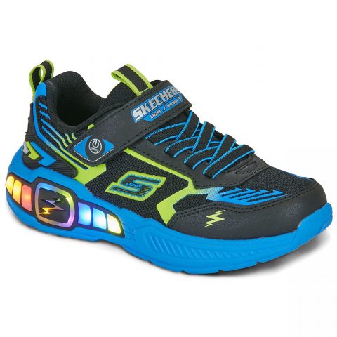 SKECHERS LIGHT STORM 3 BLACK BLUE PS JR