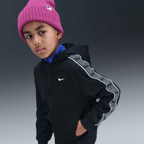 NIKE FZ HOODY DF CLUB+POLY BLACK JR 