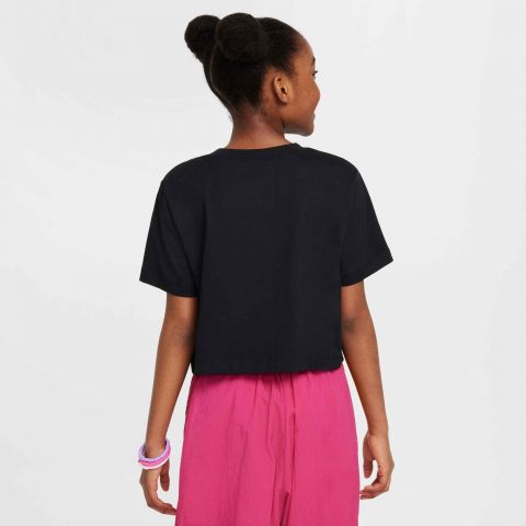 NIKE TS CROP NSW BLACK WHITE JR
