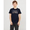 JACK & JONES  JACK & JONES TS LOGO CREW NAVY-FLOWER JR