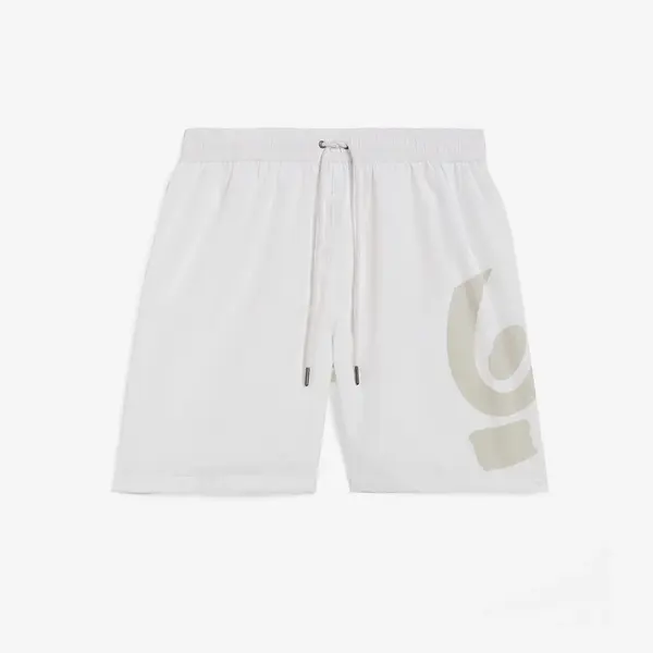 FREDDY FREDDY SWIM SHORTS TONE TO  TONE MAXI LOGO WHITE MAN