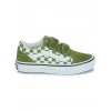 VANS VANS OLD SKOOL VELCRO CHECKERBOARD GREEN PESTO WHITE PS JR