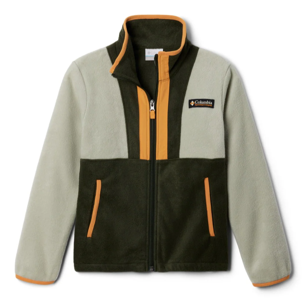 COLUMBIA COLUMBIA FLEECE FZ BACK BOWL™ II GREEN CHAKI ORANGE JR