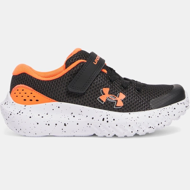 UNDER ARMOUR UNDER ARMOUR  SURGE 4 BLACK ORANGE PS JR