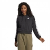 ADIDAS ADIDAS FZ HOODY FT 3S BLACK WHITE WMNS 