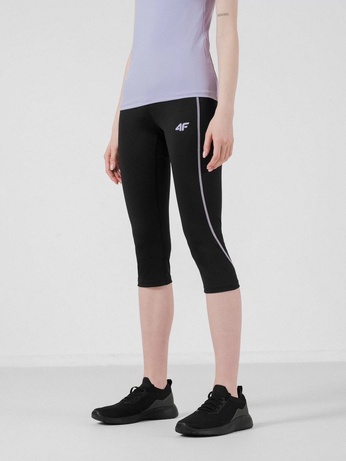 4F LEGGING RUNNING 3/4 BLACK WMNS