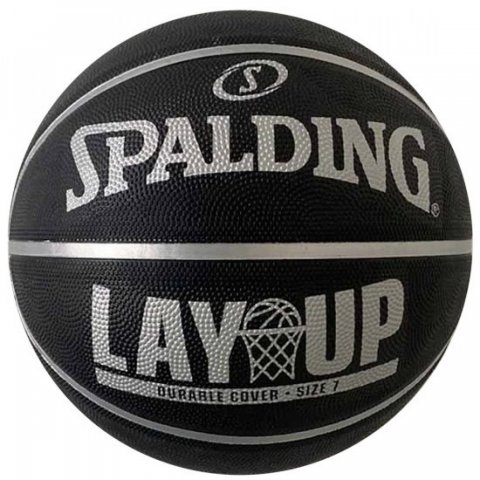 SPALDING BB LAY UP BLACK GREY SZ7 