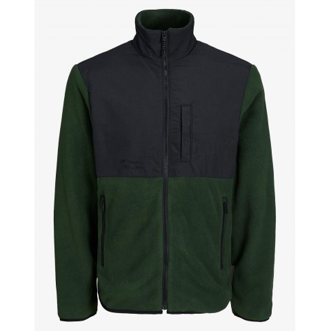 PRODUCT FLEECE FZ IAN BLACK DARK GREEN MAN 