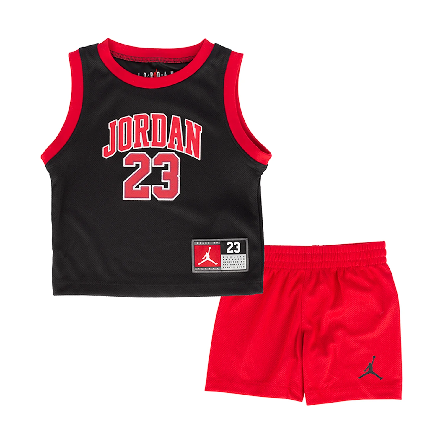 JORDAN 23 SET UP MESH AOP BLACK RED JR