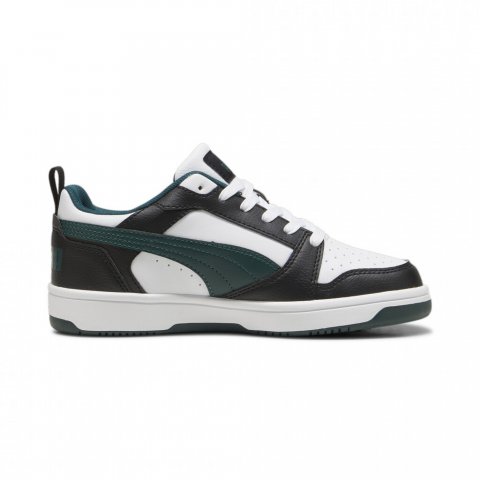 PUMA REBOUND V6 LO BLACK WHITE GREEN JR