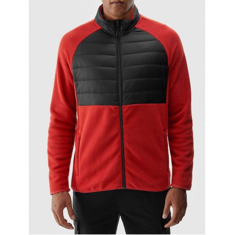 4F FZ FLEECE HYBRID BLACK RED MAN