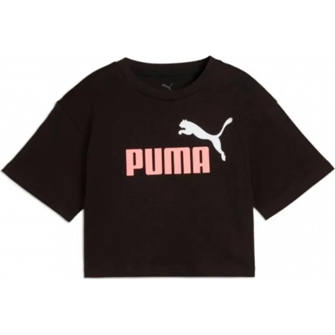 PUMA TS ESS 2 COLOR LOGO BLACK RED JR