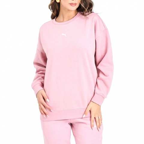 PUMA CREW NECK OVERSIZED PINK WMNS 